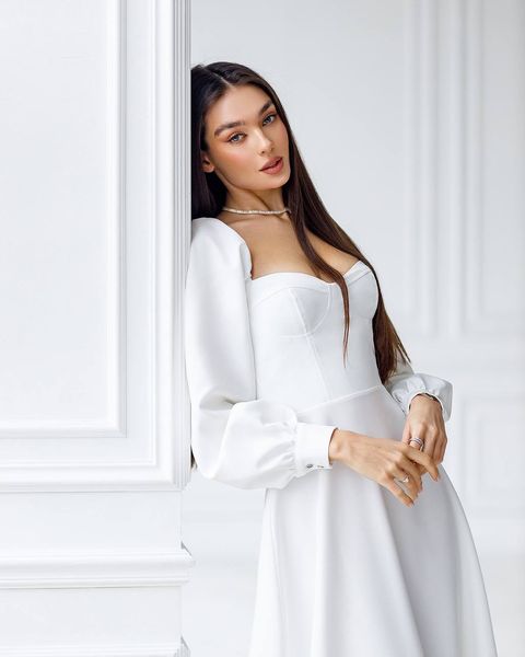 Сукня з чашками біла KASA 401-XS white 401 фото