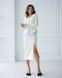 Elegancki garnitur w stylu Chanel 506 mleczny, XS