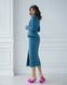 Elegancki garnitur w stylu Chanel 506 niebieski, XS
