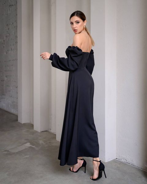 Сукня з чашками чорна KASA 401-XS black 401 фото