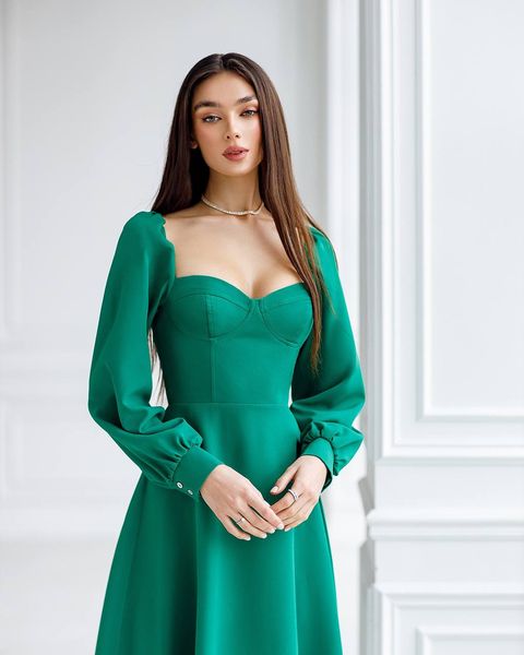 Сукня з чашками зелена KASA 401-XS green 401 фото