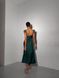 Сукня в стилі Sleep-Dress з пір'ям на бретелях бутилочна Kamila02 фото 2